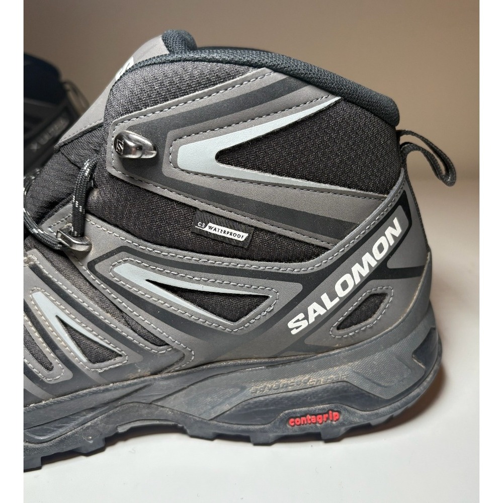 Salomon Men's X Ultra Pioneer Mid Waterproof Hiking Shoes | Gray/Black | Size 12 - Picture 10 of 11